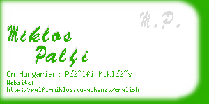 miklos palfi business card